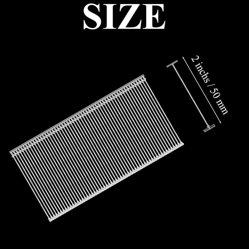 Ckyleole 2 Inch/50mm Standard Tagging Gun Fasteners for Clothing 5000P Tag Gun Refill Clothing Tag Barbs Attachments Label Price Tagging Barbs Clear Plastic not jam for Most Standard Garment Fabric Price Tags - Image 2